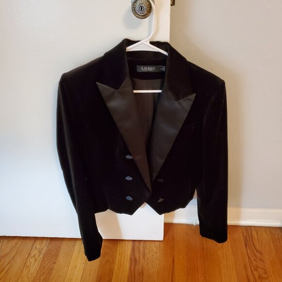 RALPH LAUREN TUXEDO BOLERO/CROPPED JACKET - Picture 2 of 5